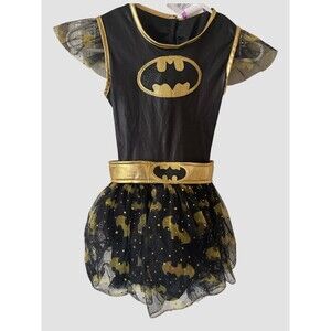 Bat Girl Toddler Costume Tutu Dress w/ Mask & Gauntlets Toddler Medium 3/4